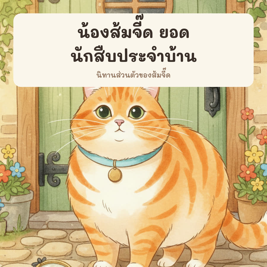 ปกนิทาน น้องส้มจี๊ด ยอดนักสืบประจำบ้าน