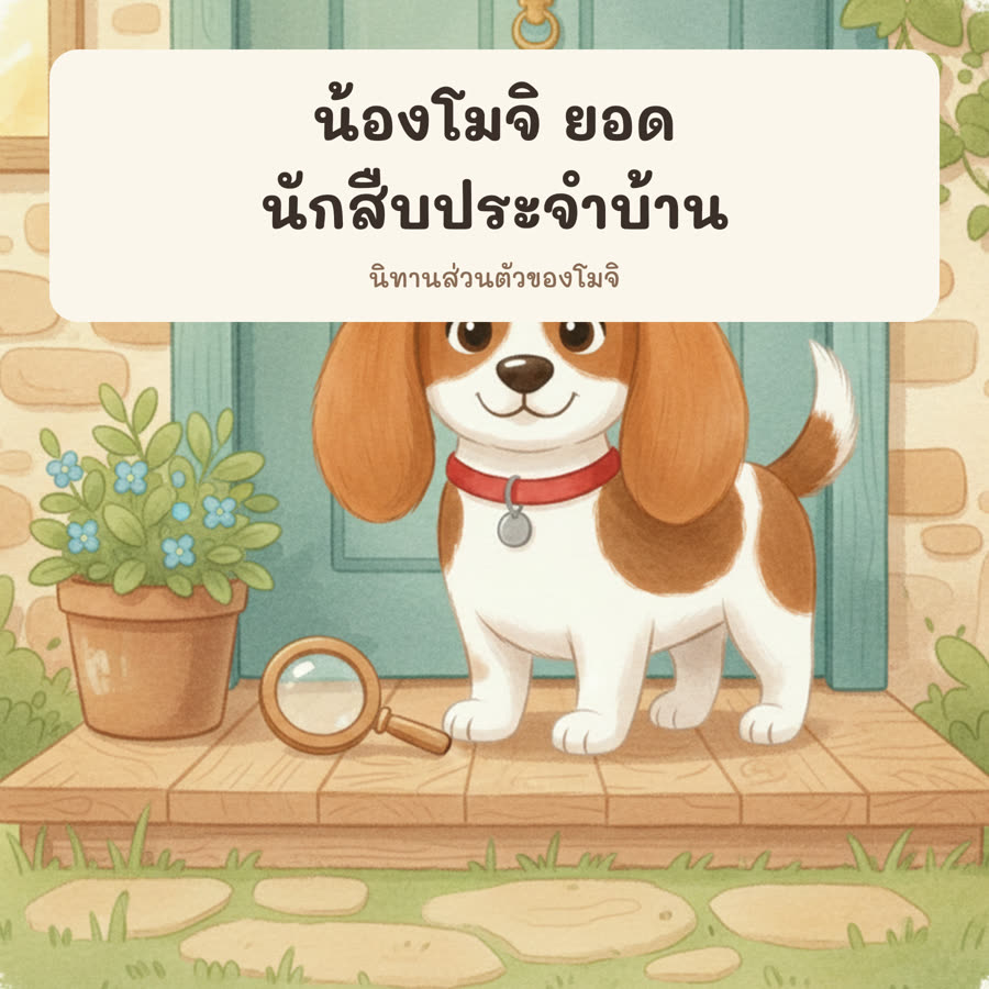 ปกนิทาน น้องโมจิ ยอดนักสืบประจำบ้าน